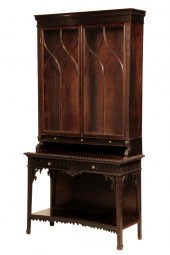 DISH CABINET - 19th c. Chinese Chippendale
