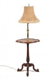 ENGLISH LAMP TABLE WITH ADJUSTABLE STAND