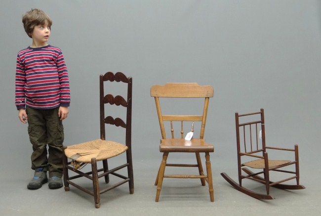 Lot three child s chairs including 16459e