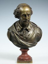 BRONZE BUST - Bronze Portrait Bust of