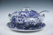 OVAL COVERED TRANSFERWARE TUREEN 1628ee