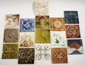 TILE LOT - (16) late 19th - early 20th