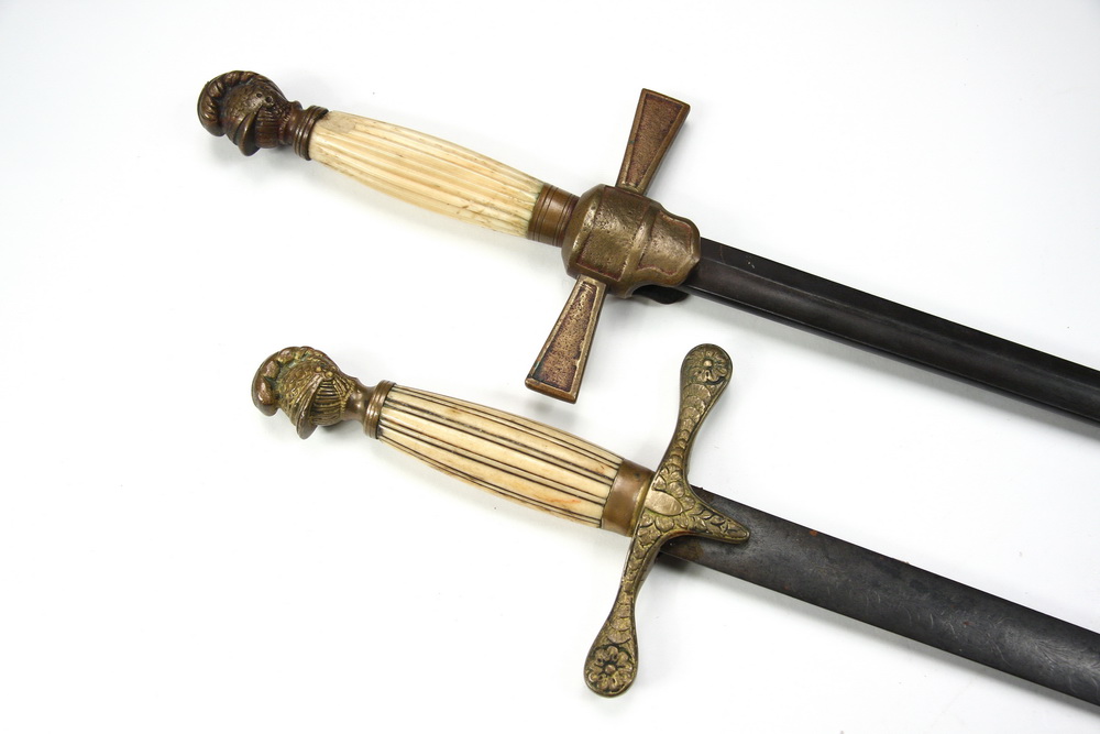  2 FRATERNAL SWORDS Two 19th 162c17