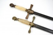 (2) FRATERNAL SWORDS - Two 19th c Knights