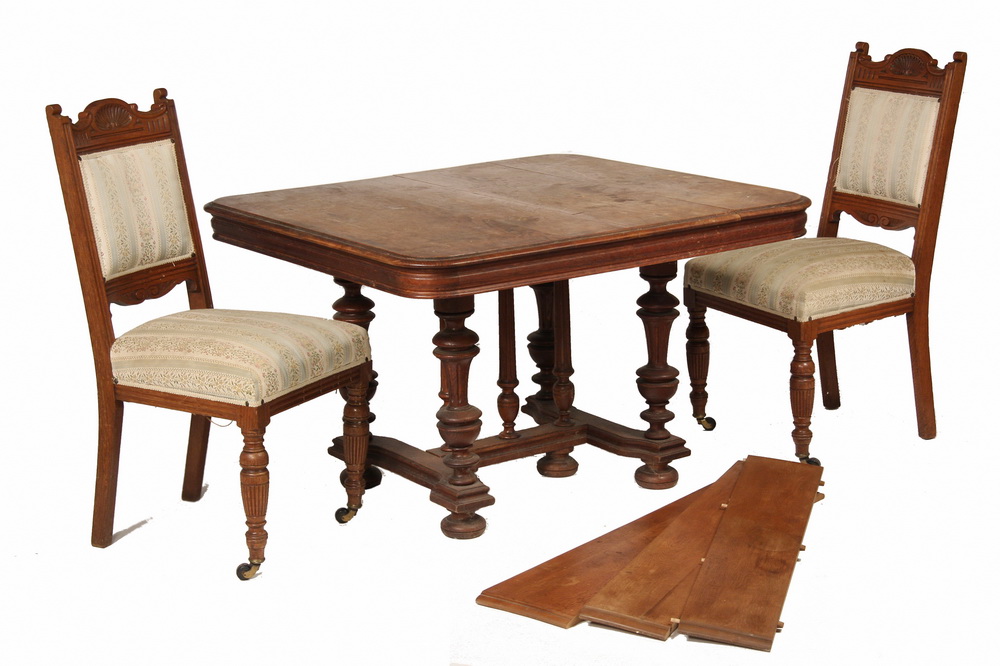 OAK DINING TABLE 6 CHAIRS  162cfd