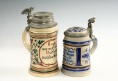 STEINS - Lot of two late 19th C German