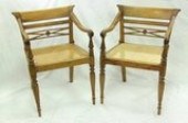 A set of six Dutch Colonial open armchairs