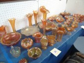 Lot over 30 pcs. carnival glass including