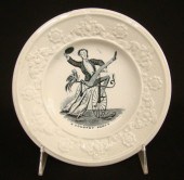 Plate - Velocipede circa 1869. English