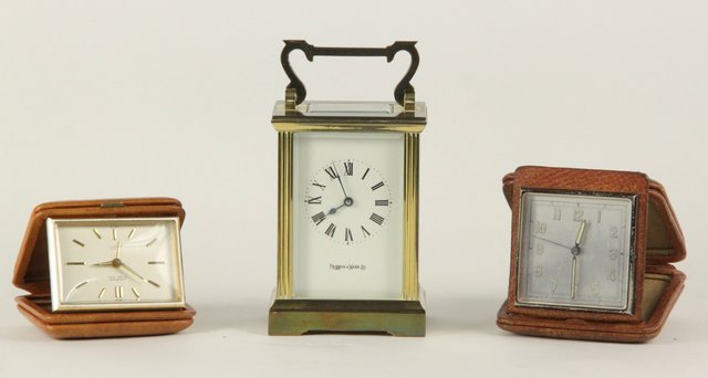 A gilt brass cased carriage clock 164886