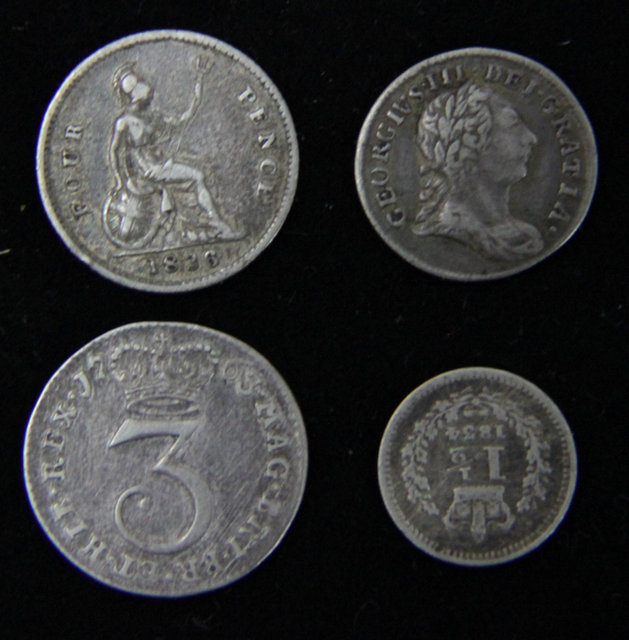 A George III silver three pence