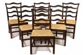 SET OF 6 CHIPPENDALE CHAIRS  1651ec