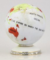 A Melba Bone China globe commemorating