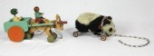 A Teachem Toys donkey wagon and a Merrythought