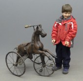 20th c carved wood pedal horse  167dfa