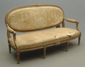 Early 20th c. French sofa with needlepoint