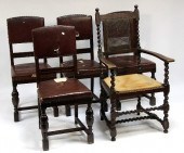 A set of four 17th Century style chairs