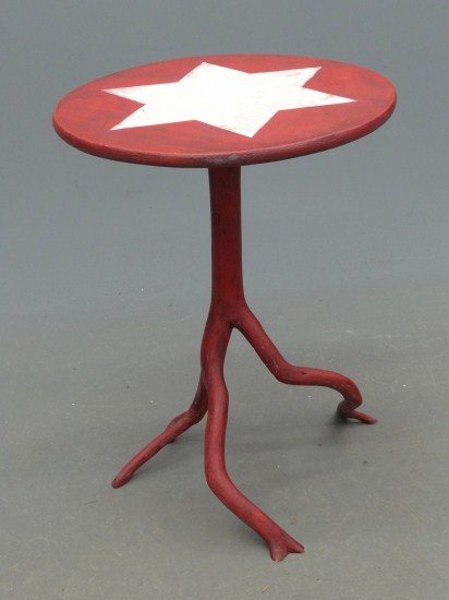 Adirondack twig stand in red paint 1686a5