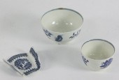 A Caughley blue and white tea bowl willow