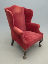 20th c. Chippendale style upholstered