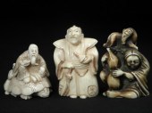 Japanese ivory netsuke group. Includes