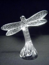 Lalique crystal dragonfly Signed 16b4fb