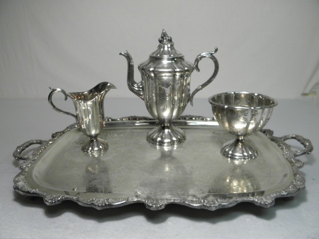 Four piece Victorian silver plate 16b53b