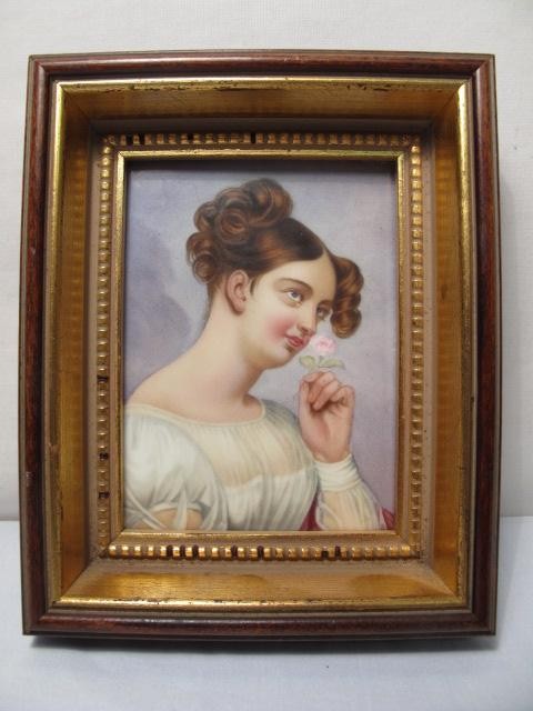 Victorian hand painted framed porcelain 16b9aa