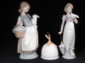 Two Lladro porcelain figurines. Includes