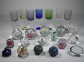 Lot of assorted art glass paperweights 16bc08