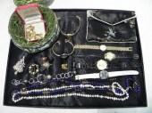 Lot of assorted costume jewelry. Includes