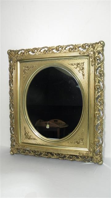 Gold gilt wall mirror with ornate 169998