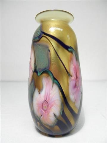 Charles Lotton floral art glass 169a0c