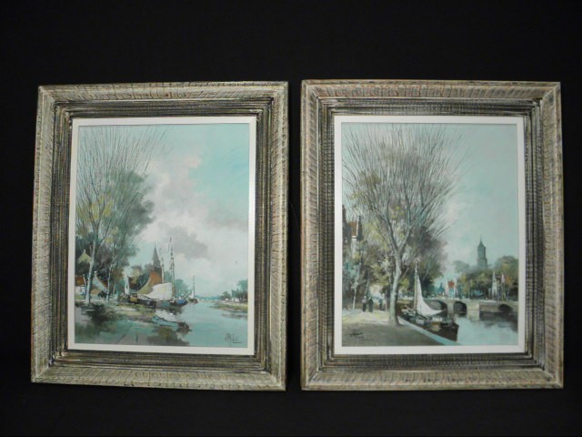 Two F Roberts Dutch 20th century  16d16a