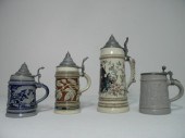 Lot of four German porcelain and stoneware