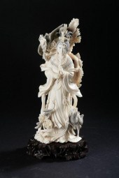CHINESE IVORY FIGURE OF MEIREN  16d64b