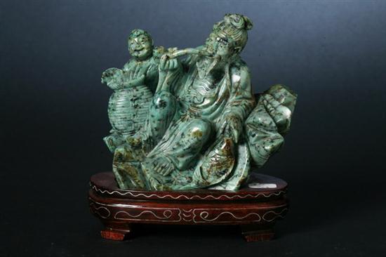 CHINESE TURQUOISE FIGURAL GROUP  16d66e