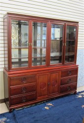 ROSEWOOD CHINA CABINET ON BUFFET Chinese