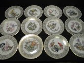 Twelve Lenox gilt porcelain plates by