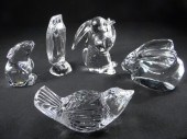 Five crystal animal figurines  16bca1