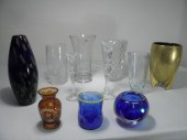 Lot of eleven pieces of assorted glassware