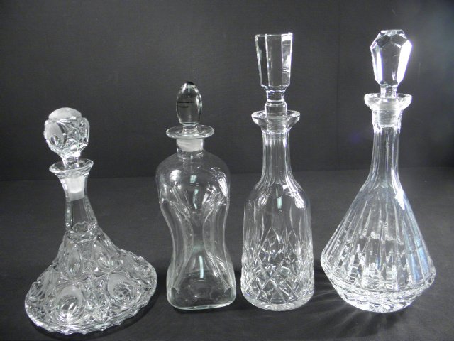 Lot of four assorted crystal and 16bce4