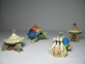 Four DaNisha contemporary art pottery