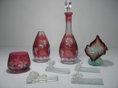 Lot of assorted art glass and cut 16bce7