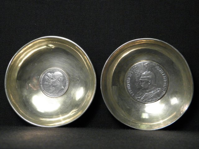 Two European 835 silver coin mounted 16c01a