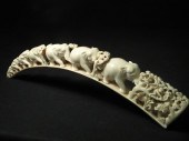 Carved ivory elephant bridge. Intricately