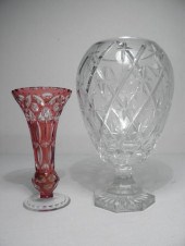 Lot of two cut crystal vases Includes 16c0a0