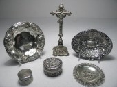 Lot of assorted continental silver decoratives.