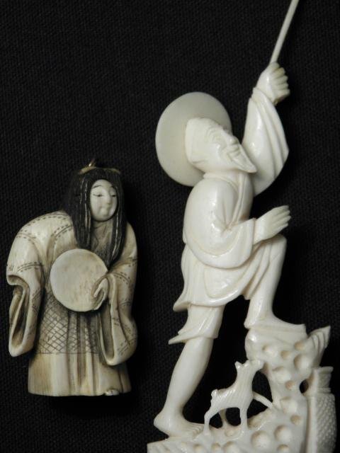 A Japanese carved ivory Actor  16c113