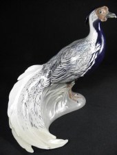 Jens Dahl-Jensen porcelain silver pheasant